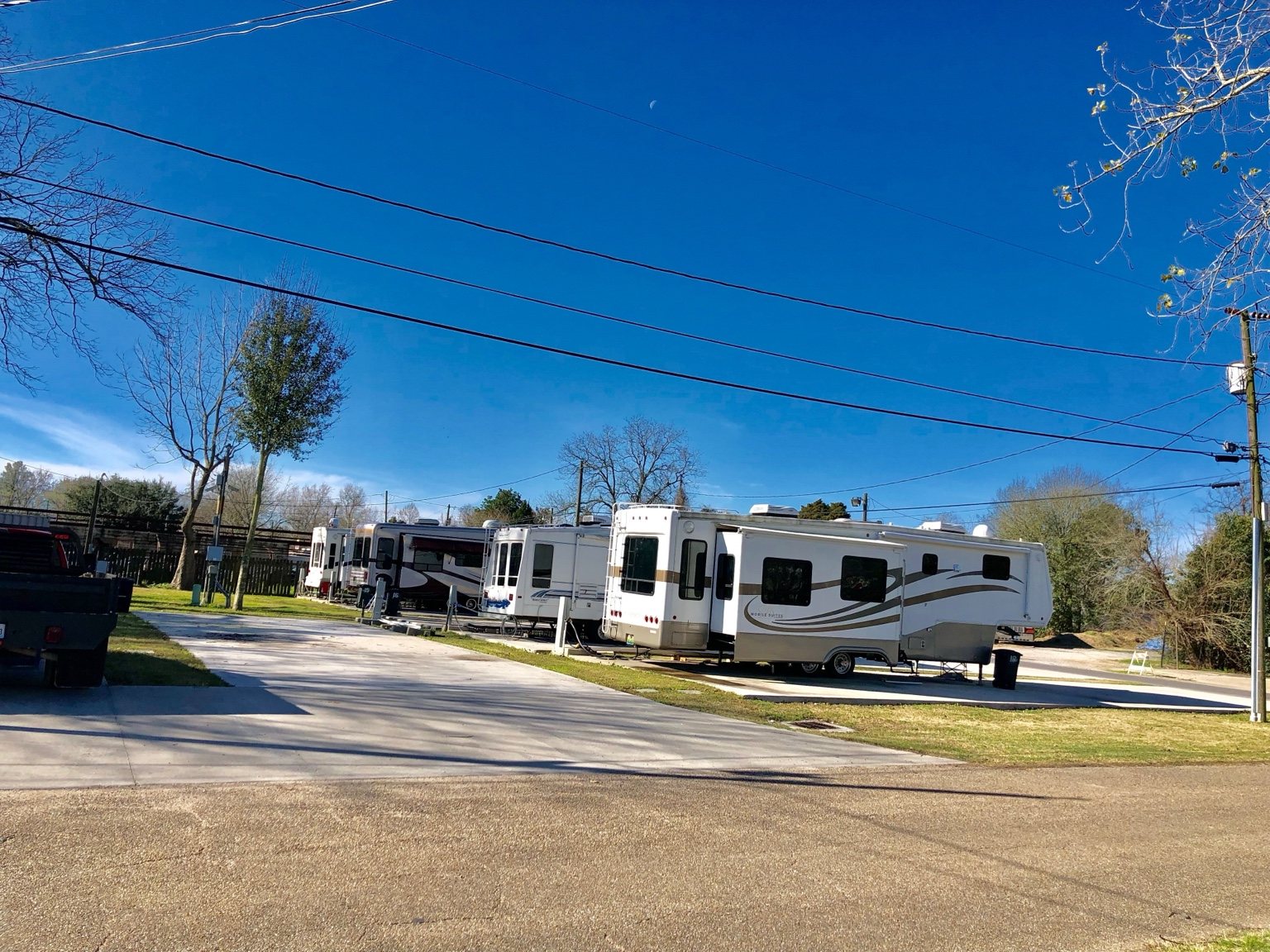 Row of RV sites